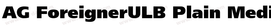 AG ForeignerULB Plain Medium字体转换
